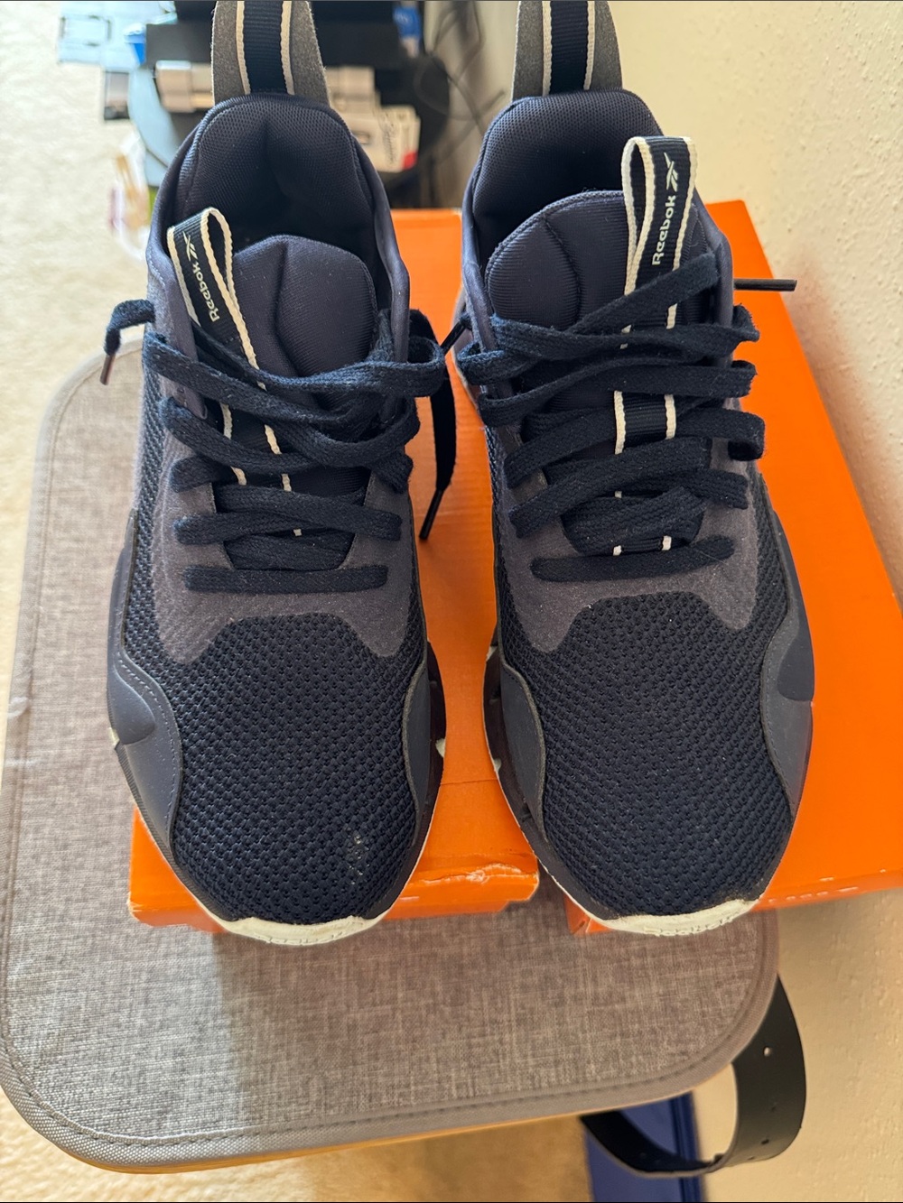 Reebok Women’s Black and Gray Mesh Athletic Sneakers